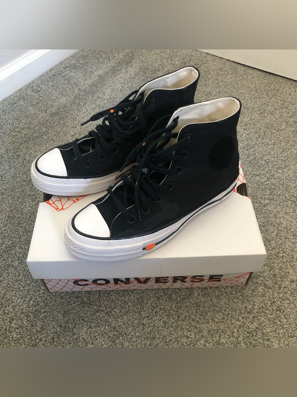 Converse x ROKIT Black High-Top Canvas Sneakers with White Toe